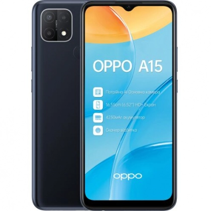 OPPO A15 2/32GB Black smartfoni