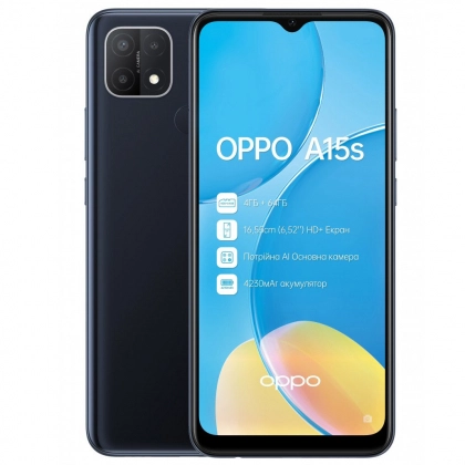 OPPO A15s 4/64GB Black smartfoni