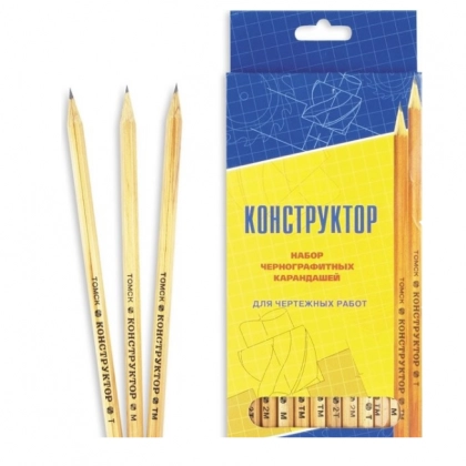 Карандаш-конструктор «Томск» — набор чернографитных карандашей (неострижимые, с модулями)