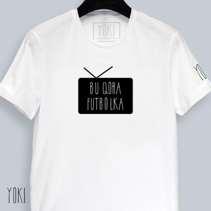Футболка YOKI "Bu qora futbolka"