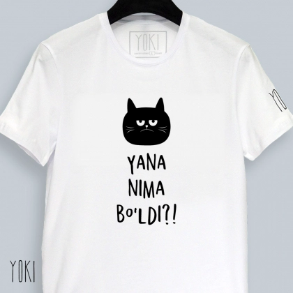 Футболка YOKI "Yana nima bo'ldi?!"