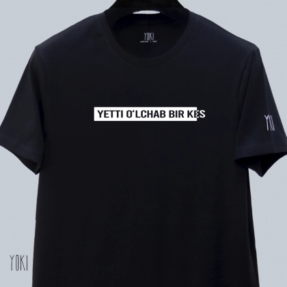 Футболка YOKI "Yetti o'lchab bir kes" Black
