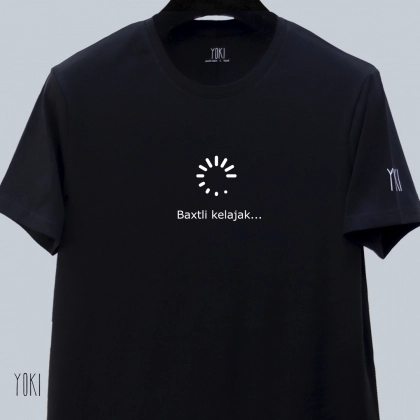 Футболка YOKI "Baxtli kelajak" Black