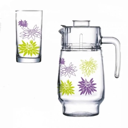 Кувшин и стаканы Luminarc Wall Flower Green 1+6