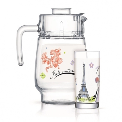 Кувшин и стаканы LUMINARC HAUTE COUTURE BLUE 1+6