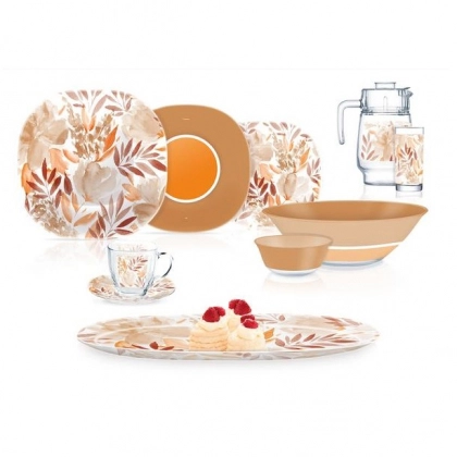 Столовый сервиз Luminarc Carina FlowerPad Brown 46 пред