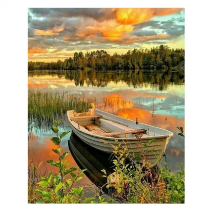 "Qayiq" 50x40 sm RA3030 &ndash; raqamlar bo&lsquo;yicha bo&lsquo;yaluvchi surat