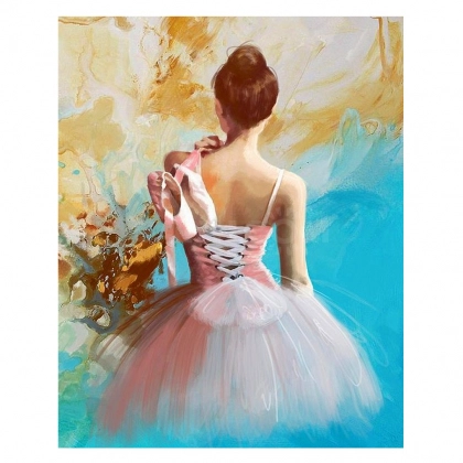 "Balerina" 50x40 sm RSB8361 &ndash; raqamlar bo&lsquo;yicha bo&lsquo;yaluvchi surat