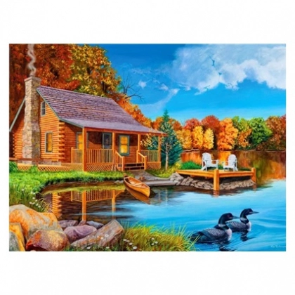 "Tabiat qo&lsquo;ynidagi uy" 50x40 sm Y5711 &ndash; raqamlar bo&lsquo;yicha bo&lsquo;yaluvchi surat