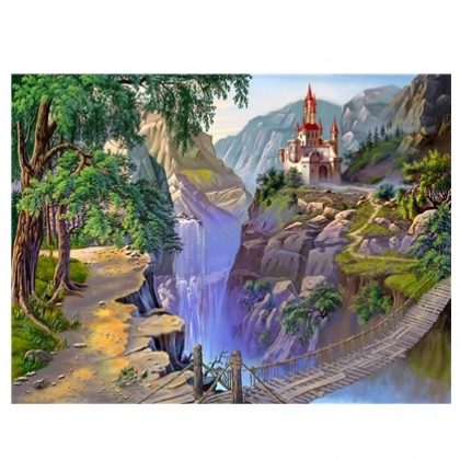 "Qasr" 50x40 sm Y5777 &ndash; raqamlar bo&lsquo;yicha bo&lsquo;yaluvchi surat