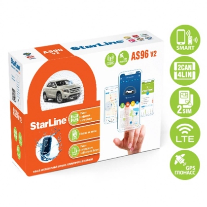 Сигнализация StarLine AS96 V2 BT 2CAN+4LIN LTE GPS