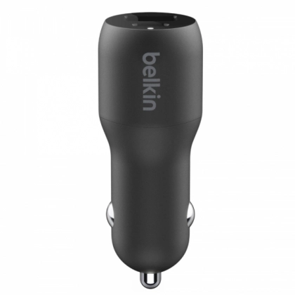 Belkin Car Charger (18W) Power Delivery Port USB-C (12W) USB-A Black (F7U100BTBLK) avtomobilda smartfon quvvatlagichi