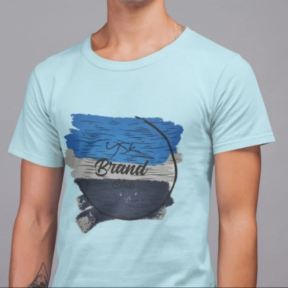 Футболка YSK 41109 (White, Blue, Prussian blue)