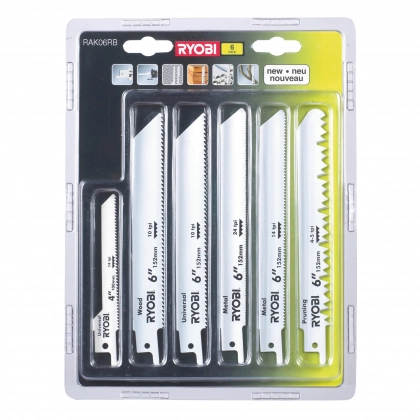 Набор полотен для сабельной пилы Ryobi RAK06RB (5132002547)