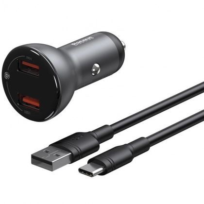 Baseus Digital Display PPS Dual Quick Charger Car 45W avtomobilda smartfon quvvatlagichi - rasm №1 Baseus Digital Display PPS Dual Quick Charger Car 45W avtomobilda smartfon quvvatlagichi