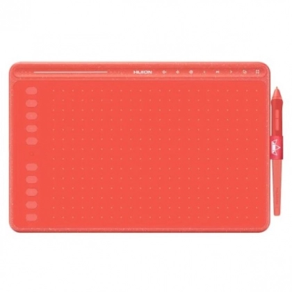 HUION HS611 Coral red grafik plansheti