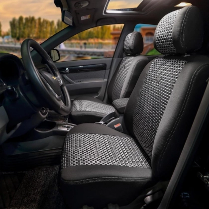 Авточехол Cardinar для Cobalt. Rio с экокожей, Серый