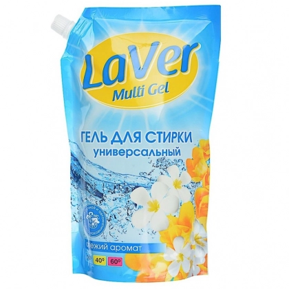 LaVer Multi (1 litr, doy-pak) – oq va rangli matolarni yuvish uchun gel