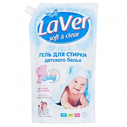 LaVer Baby (1 litr, doy-pak) – bolalar kiyimlarini yuvish uchun gel