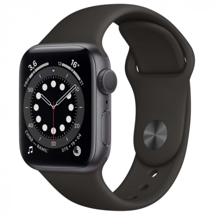 Apple Watch Series 6 GPS 44mm Black smart-soati - rasm №1 Apple Watch Series 6 GPS 44mm Black smart-soati