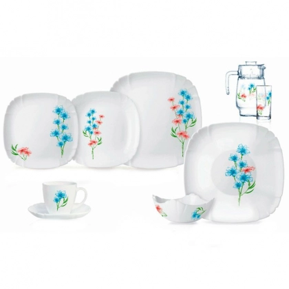 LUMINARC Lotusia Prunella 46 idishli 6 kishilik servisi