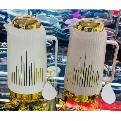 Чайник-термос Vacuum flask 1 л. (white, beige)