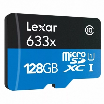 Карта памяти Lexar microSDHC Class 10 UHS Class 1 633x 128GB - фото №1 Карта памяти Lexar microSDHC Class 10 UHS Class 1 633x 128GB