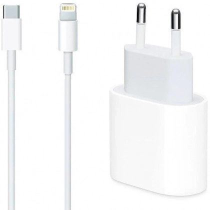 Зарядное устройство Apple 20W USB-C и кабель USB-C на Lighting (европейская вилка)