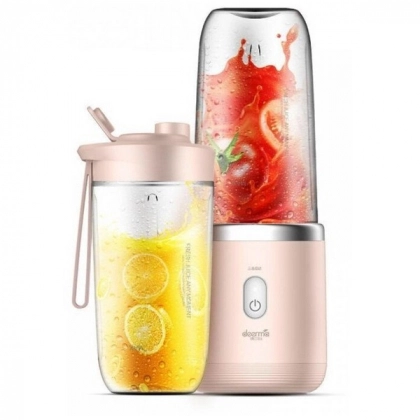 Беспроводной блендер Xiaomi Deerma mini juice Blender (Pink)