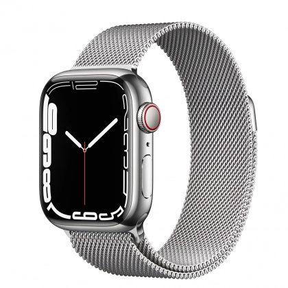 Apple Watch Series 7 GPS 45mm Stainless Steel Case with Milanese Loop Silver smart-soati