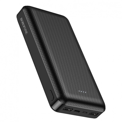 Borofone BJ3A Minimalist 20000mAh qora portativ akkumulyatori