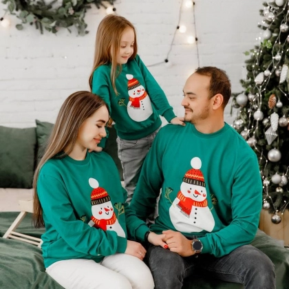 Свитшот Ertex "Снеговик" Зеленый (S-XXL)