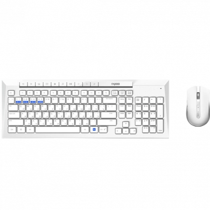 Rapoo 8200M White Wireless klaviatura va sichqonchasi