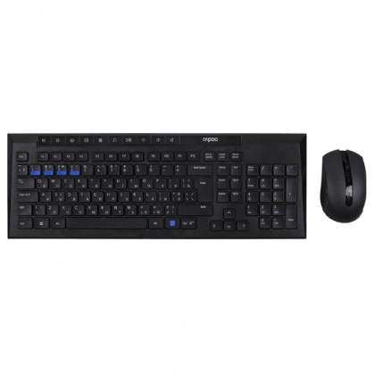 Клавиатура и мышь Rapoo 8200M Black Wireless - фото №1 Клавиатура и мышь Rapoo 8200M Black Wireless