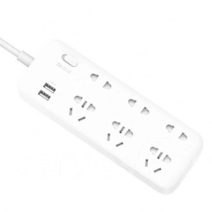 Удлинитель Xiaomi ZMI Power Strip Max 2500W (6 розеток, 1.8 м, 2 USB) White