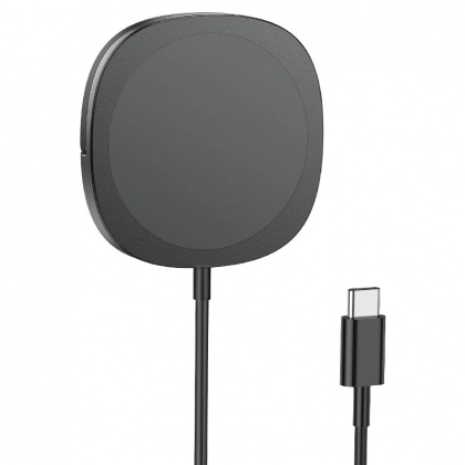 Держатель с зарядным устройством MagSafe Hoco CW35 черный
