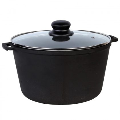 Кастрюля чугунная Maysternya 4 л со стеклянной крышкой V4C3