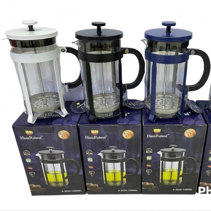 Стеклянный/заварочный чайник с поршнем HAUS ROLAND 503А 1000 мл