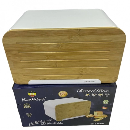 Haus Roland 03030 bambuk qopqoqli zanglamaydigan po‘latdan yasalgan non idishi