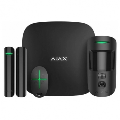 Ajax StarterKit Cam Plus Black kengaytirilgan xavfsizlik boshlangʻich toʻplami