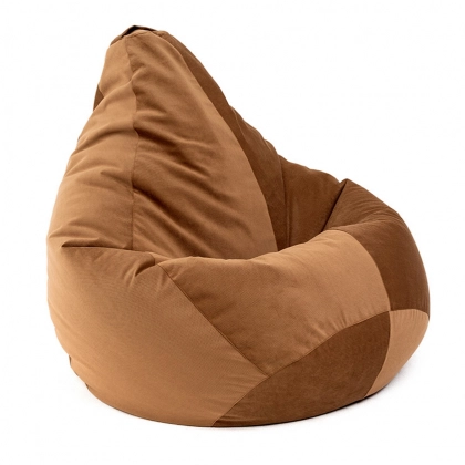 Бескаркасное кресло, груша "Биг" (Вельветлюкс) Коричневый