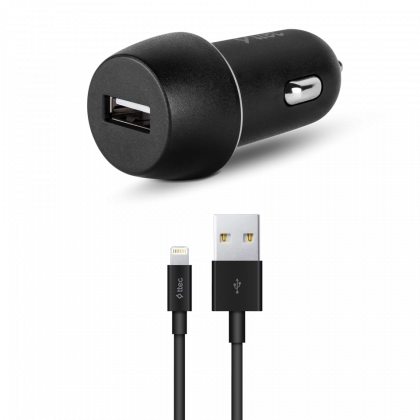 Автомобильное зарядное устройство Ttec SmartCharger USB 18W с кабелем Lightning Black