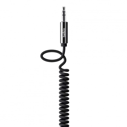 Belkin 3.5MM AUDIO M/M COILED STRAIGHT 6' BLACK (AV10126cw06-BLK) kabeli