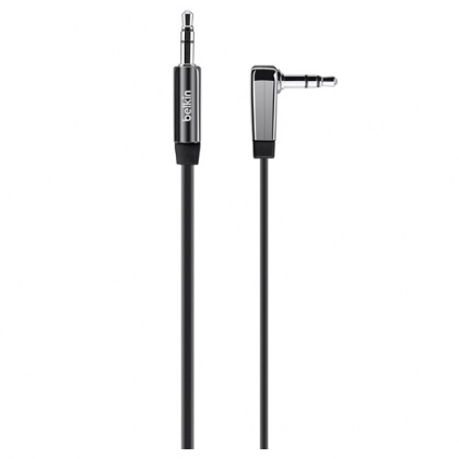Кабель Belkin 3.5MM AUDIO,M/M,FLAT,RT ANGLE,3',BLACK (AV10128cw03-BLK)