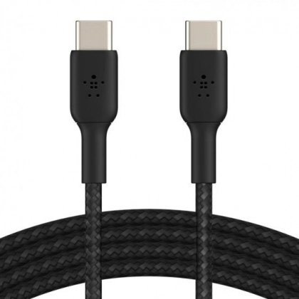 Belkin USB-C - USB-C BRAIDED 1m black (CAB004BT1MBK) kabeli