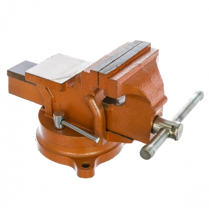 Слесарные поворотные тиски SPARTA 100 мм с наковальней 186235