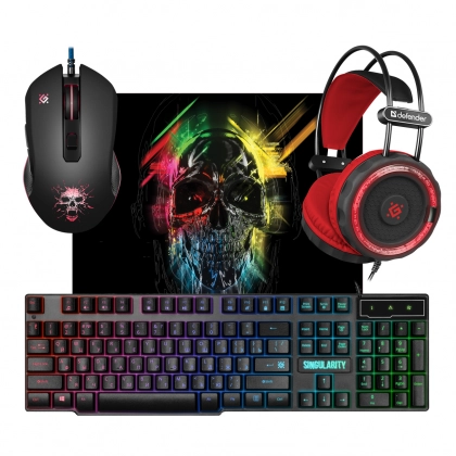 Defender Singularity MKP-118 Black USB o‘yin to‘plami