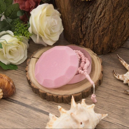 Dumaloq iqro duxoba tasbeh (Pushti va violet)