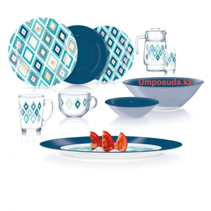 Столовый сервиз Luminarc Junia Blue 46 пред. 6 перс.