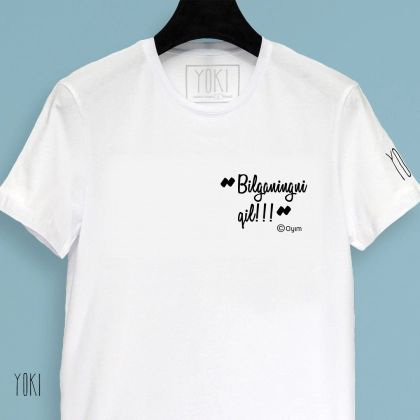 Футболка YOKI "Bilganingni qil!!! ©Oyim"
